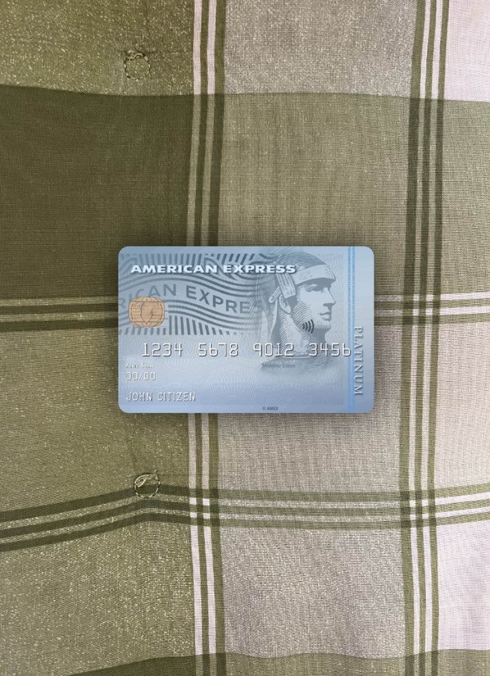 Download USA Carrington Mortgage Services bank AMEX platinum card photolook front Photoshop template